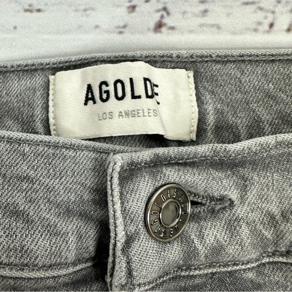 AGOLDE Women’s size 27 Nico High Rise Slim Stretch Ankle Jeans in Chime Gray - Picture 8 of 13